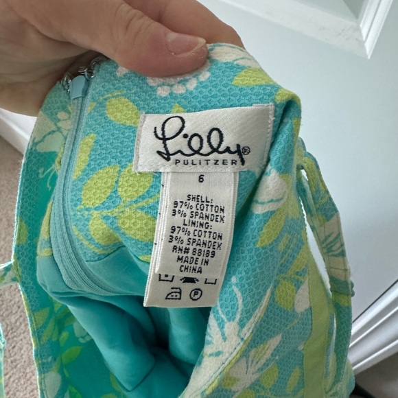 Lilly Pulitzer Vintage Air Show Butterfly Blue Lined Sheath Dress Size 6 - Picture 4 of 4